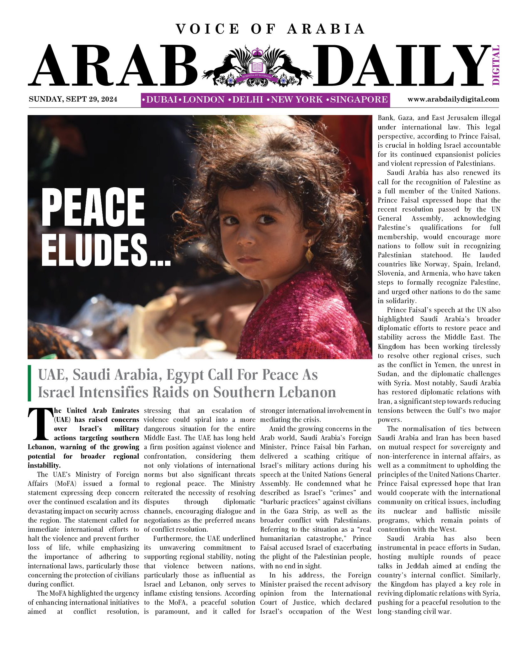 ARAB DD – SEP 29, 2024