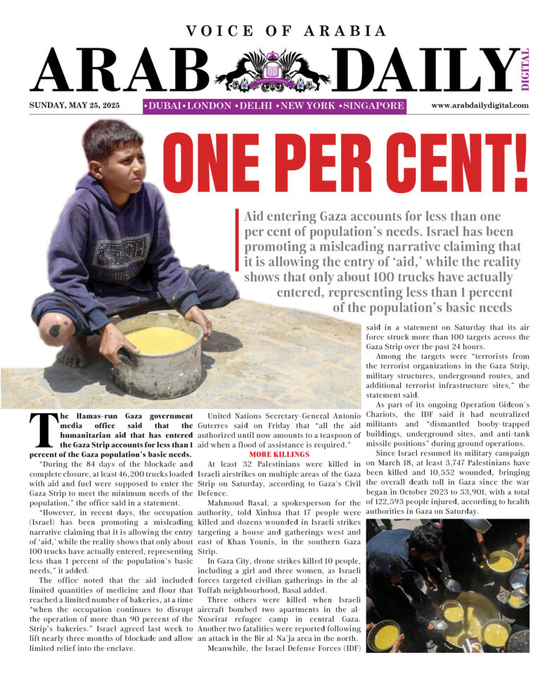 ARAB DD – MAY 25, 2025