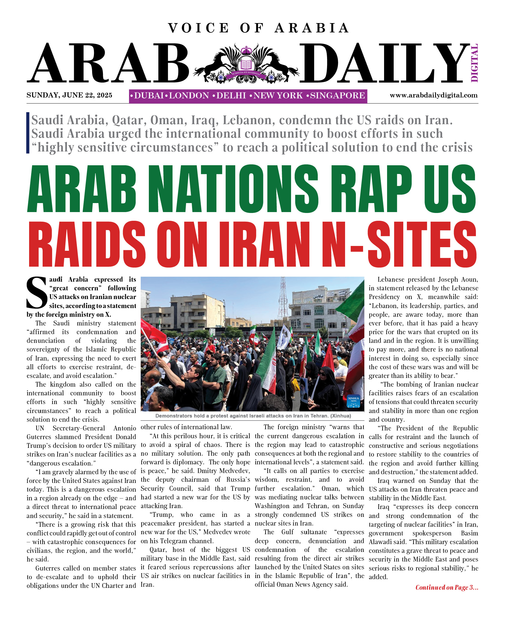 ARAB DD – JUNE 22, 2025